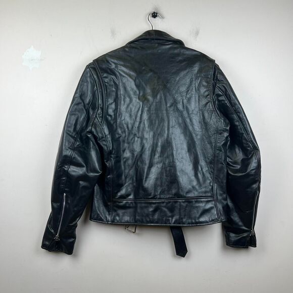 Vintage Excelled Biker Leather Jacket USA Size 42T / XL Tall - Picture 3 of 8